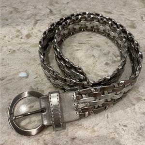 2/$10 Silver Grey Shiny Belt